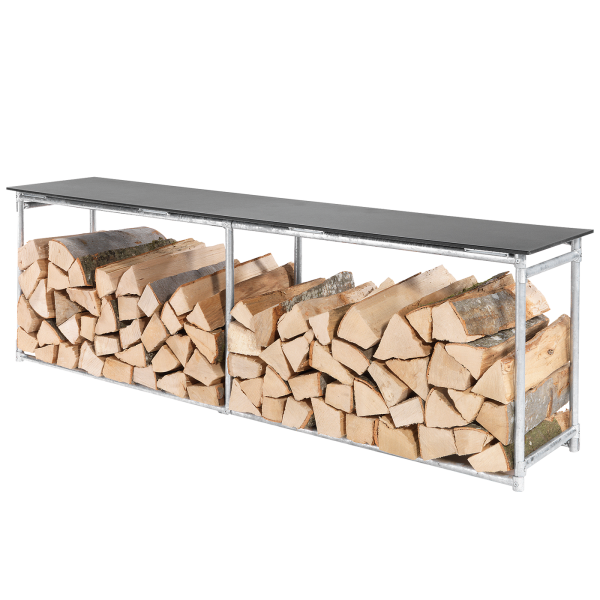 Details: Wood storage bench 160x32 | hight: 46