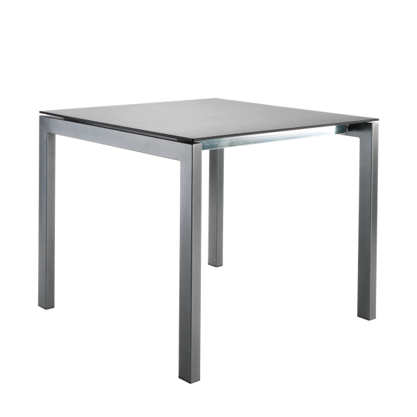Details: Fiberglass table Luzern 80x80
