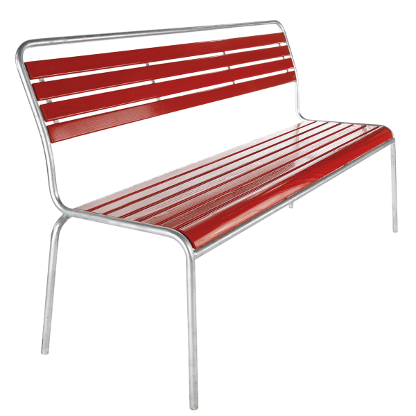 Details: Slatted bench Rigi without armrest
